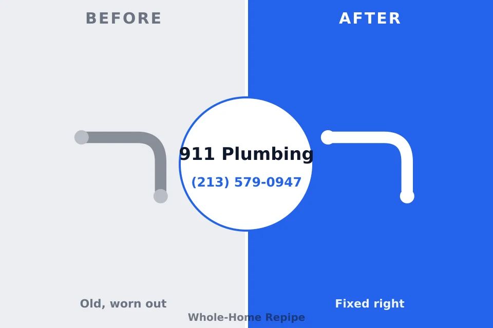Before and after: plumbing company Little Rock, AR